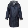 Breton Stripe Regenjas Zwart