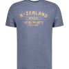 NZA Shirt Korte Mouw Navy Sky Melange