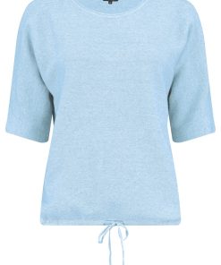 Bloomings Crew Neck Pullover Lurex Sky Blue