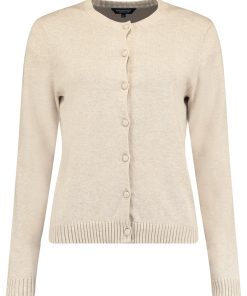 Bloomings Crew Neck Cardigan Sandshell Melange