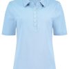Bloomings Polo Shirt Pearl Button Sky Blue