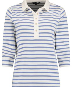 Bloomings Poloshirt gestreept Denim Blue