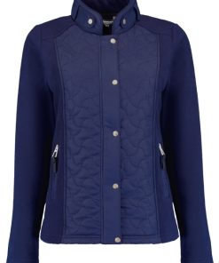 Bloomings Mock neck Fleece Jacket Navy