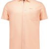 NZA Overhemd Korte Mouw Neon Salmon